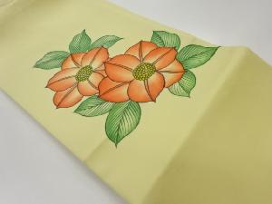 塩瀬草花模様名古屋帯